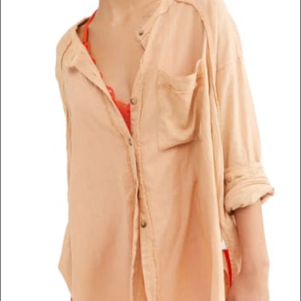 NWT Free People Keep It Simple Button Down